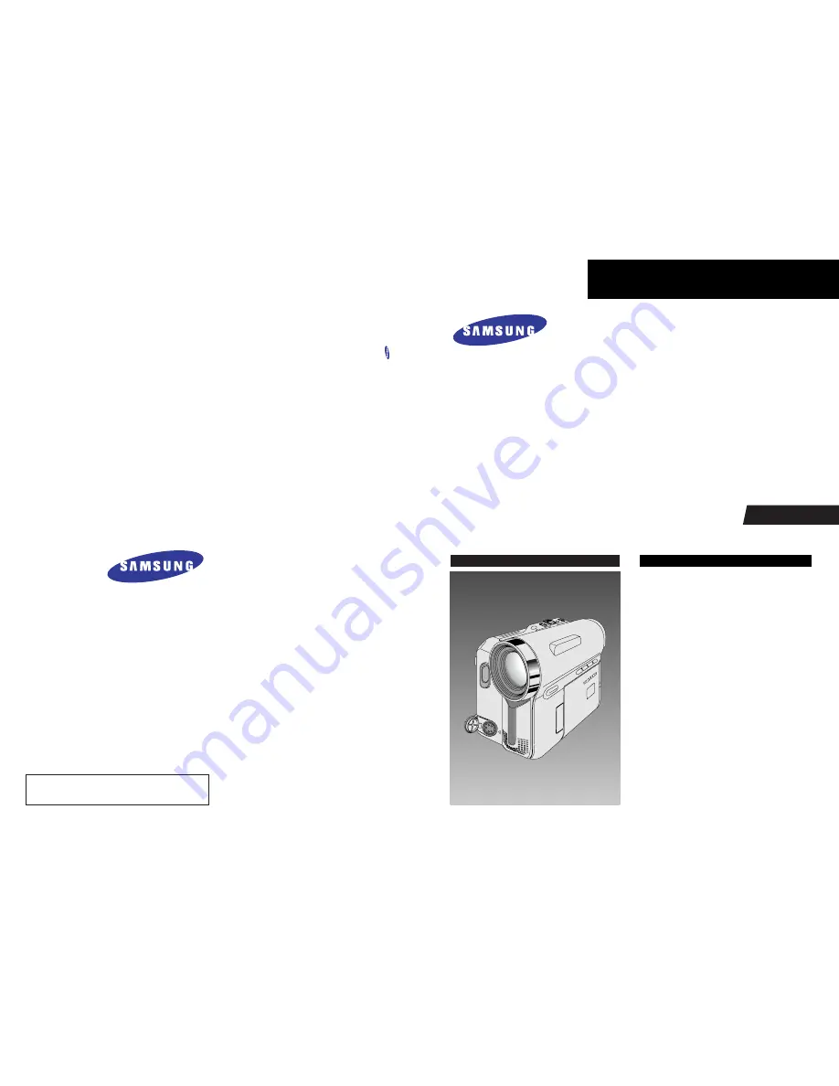 Samsung VP-D353 Скачать руководство пользователя страница 1