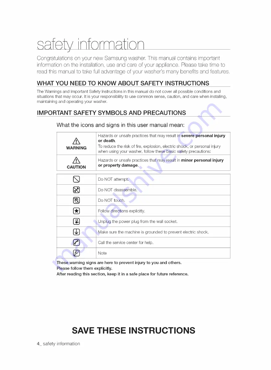 Samsung VRT PLUS WE357 Series User Manual Download Page 4