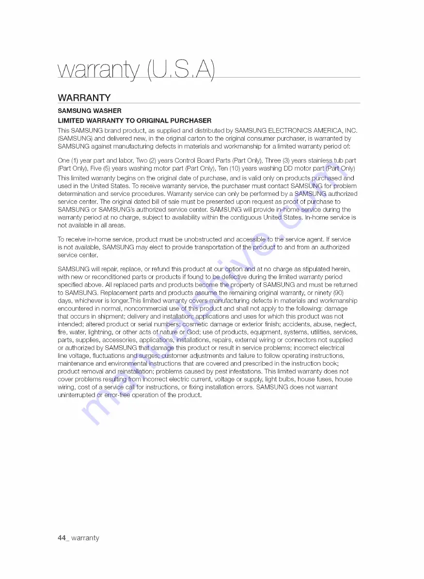 Samsung VRT PLUS WE357 Series User Manual Download Page 44