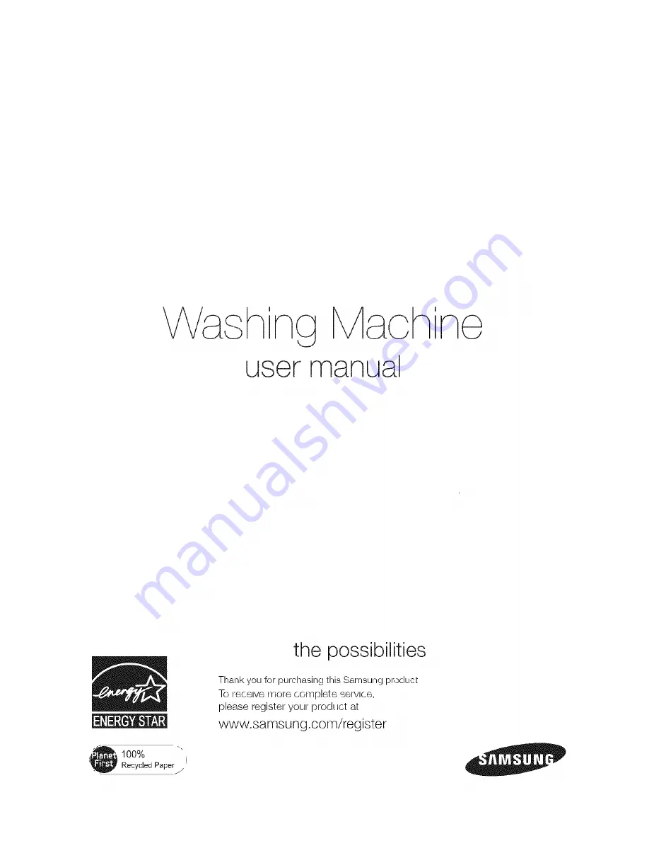 Samsung VRT WF448 Series User Manual Download Page 1