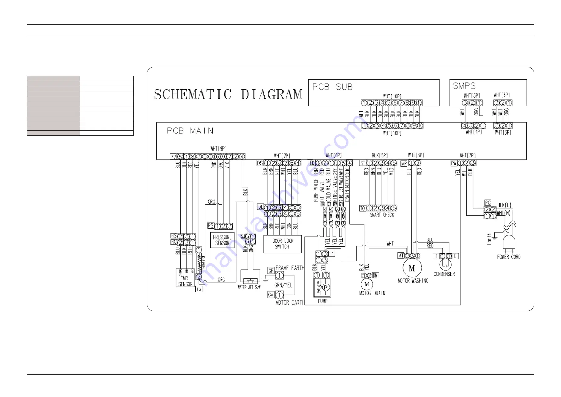 Samsung WA45T3400A Service Manual Download Page 36