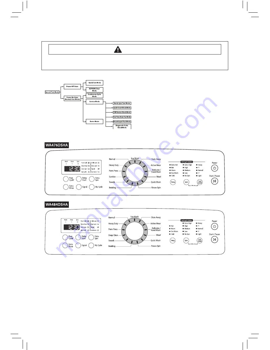 Samsung WA476DSHASU/A1 Technical Information Download Page 4