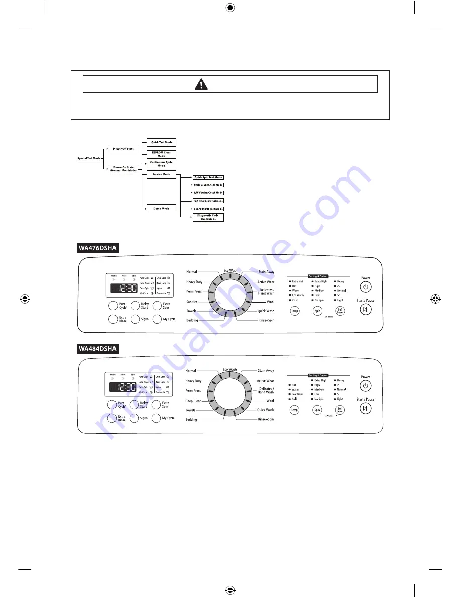 Samsung WA476DSHASU/A1 Technical Information Download Page 24