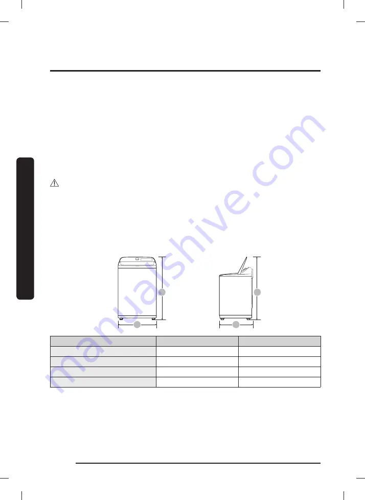 Samsung WA55A7300AE/US User Manual Download Page 20