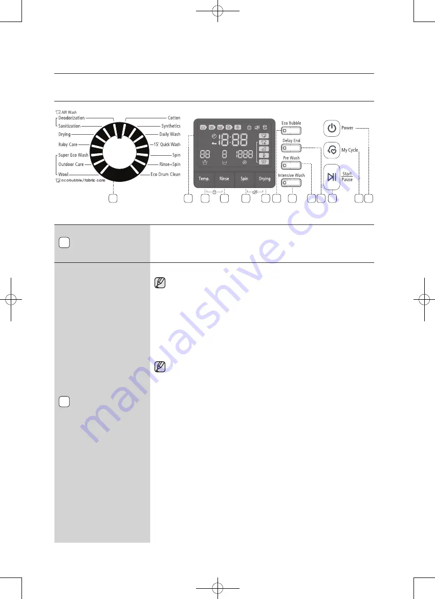 Samsung WD106U4SA Series User Manual Download Page 22