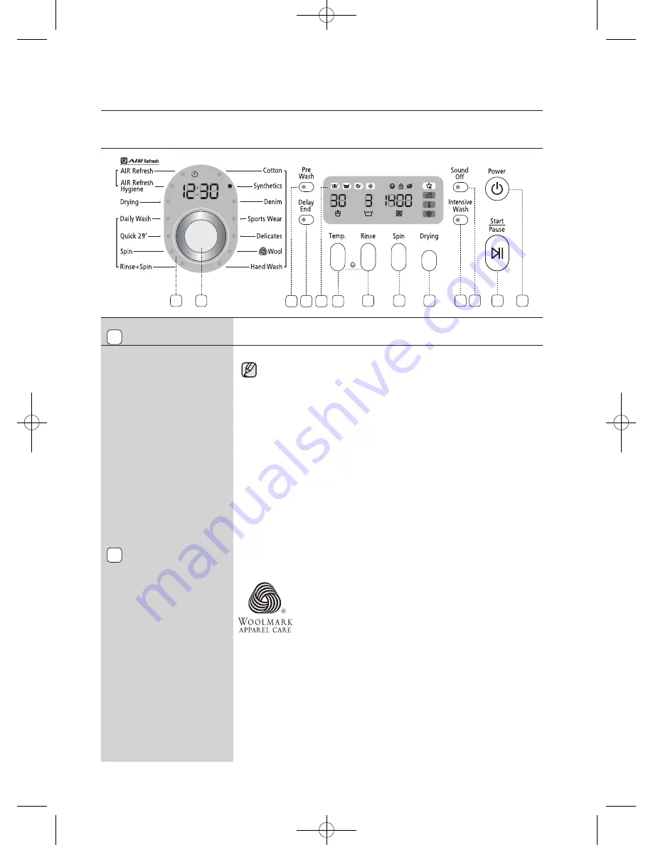 Samsung WD8704EJA Скачать руководство пользователя страница 22