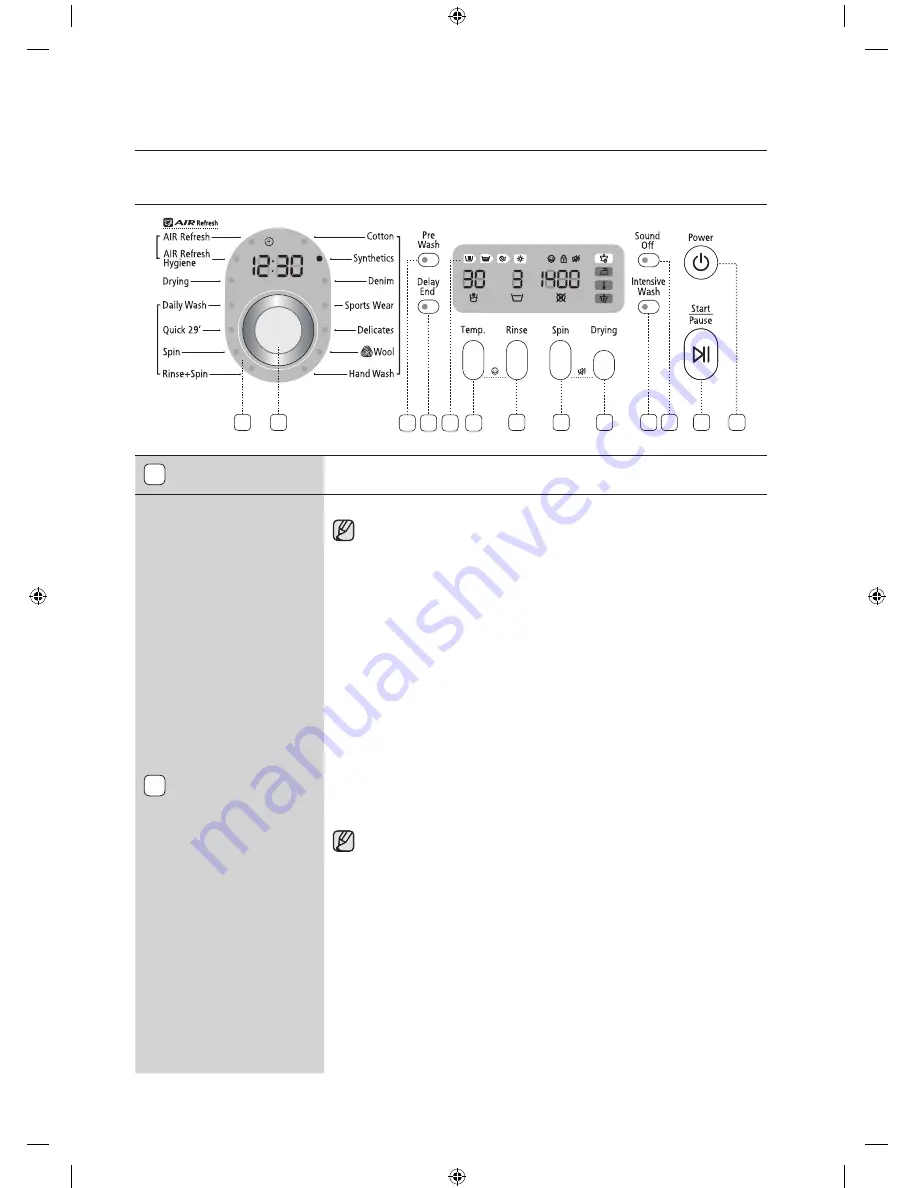 Samsung WD8704RJA User Manual Download Page 18