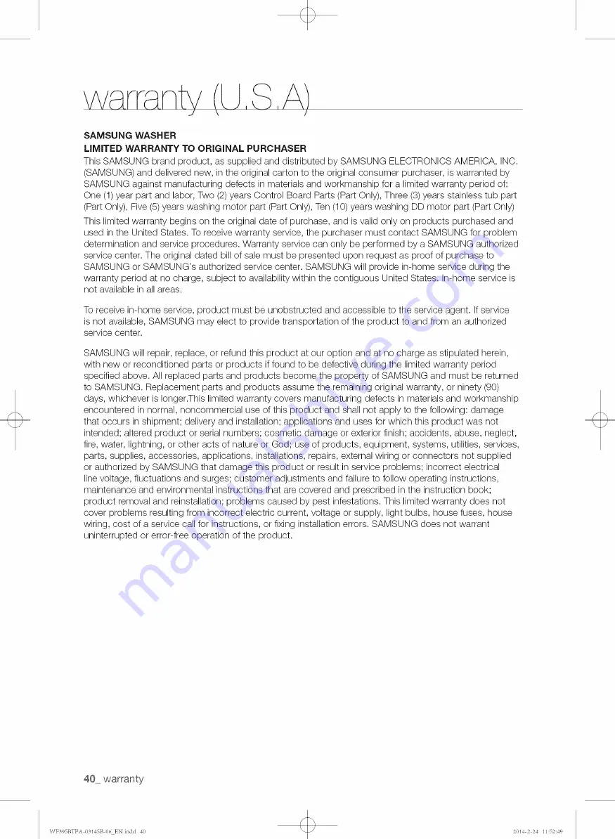 Samsung WE357 series User Manual Download Page 40