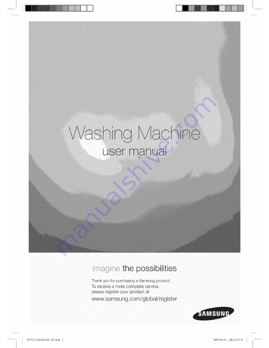 Samsung WF328AAW/XAA-0000 User Manual Download Page 1