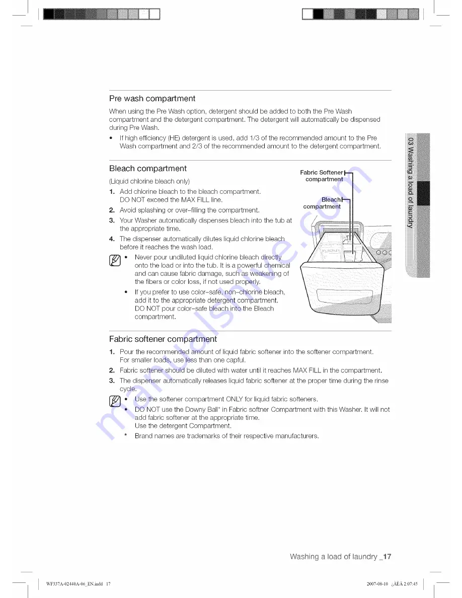 Samsung WF328AAW/XAA-0000 User Manual Download Page 17