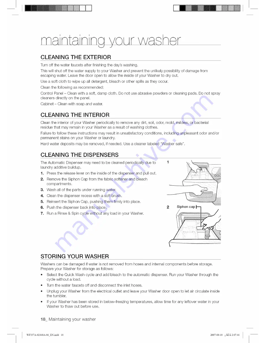 Samsung WF328AAW/XAA-0000 User Manual Download Page 18