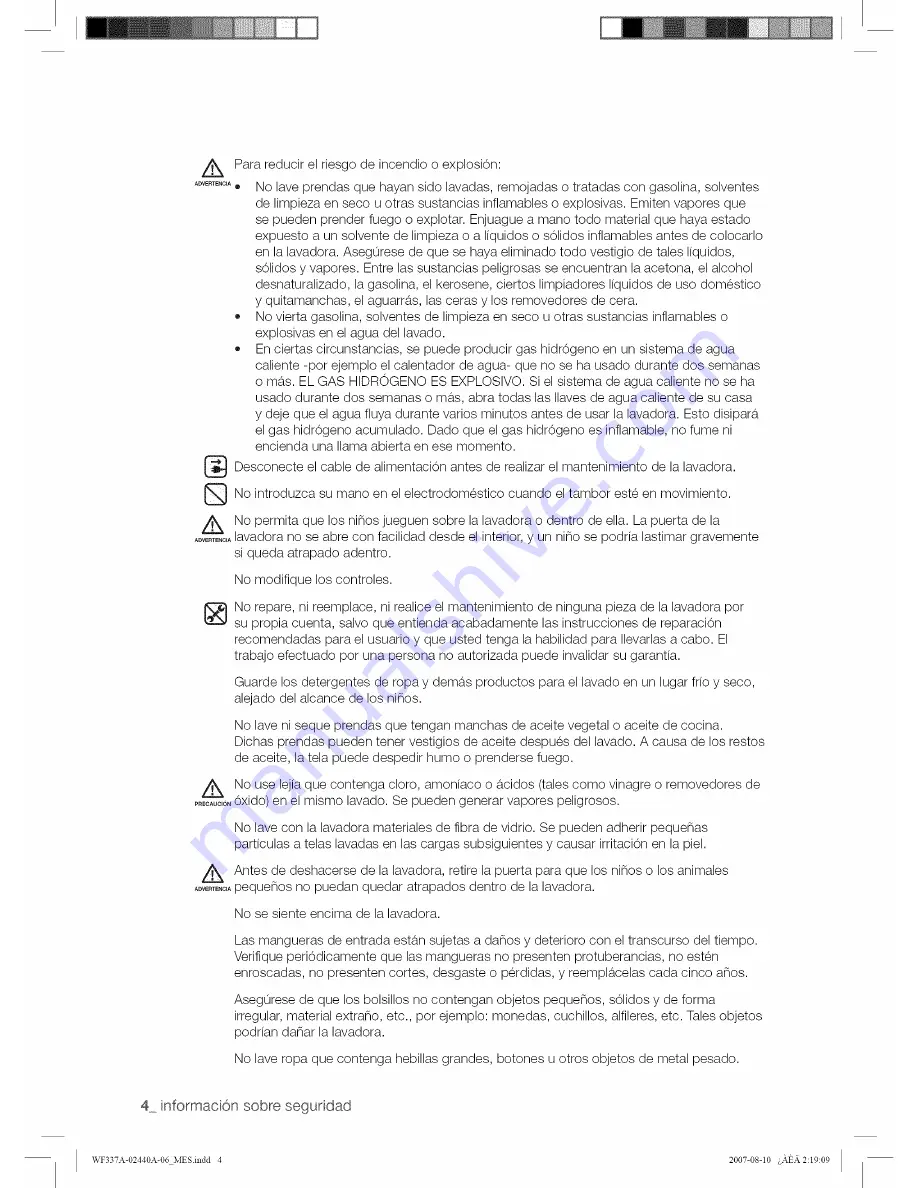 Samsung WF328AAW/XAA-0000 User Manual Download Page 62