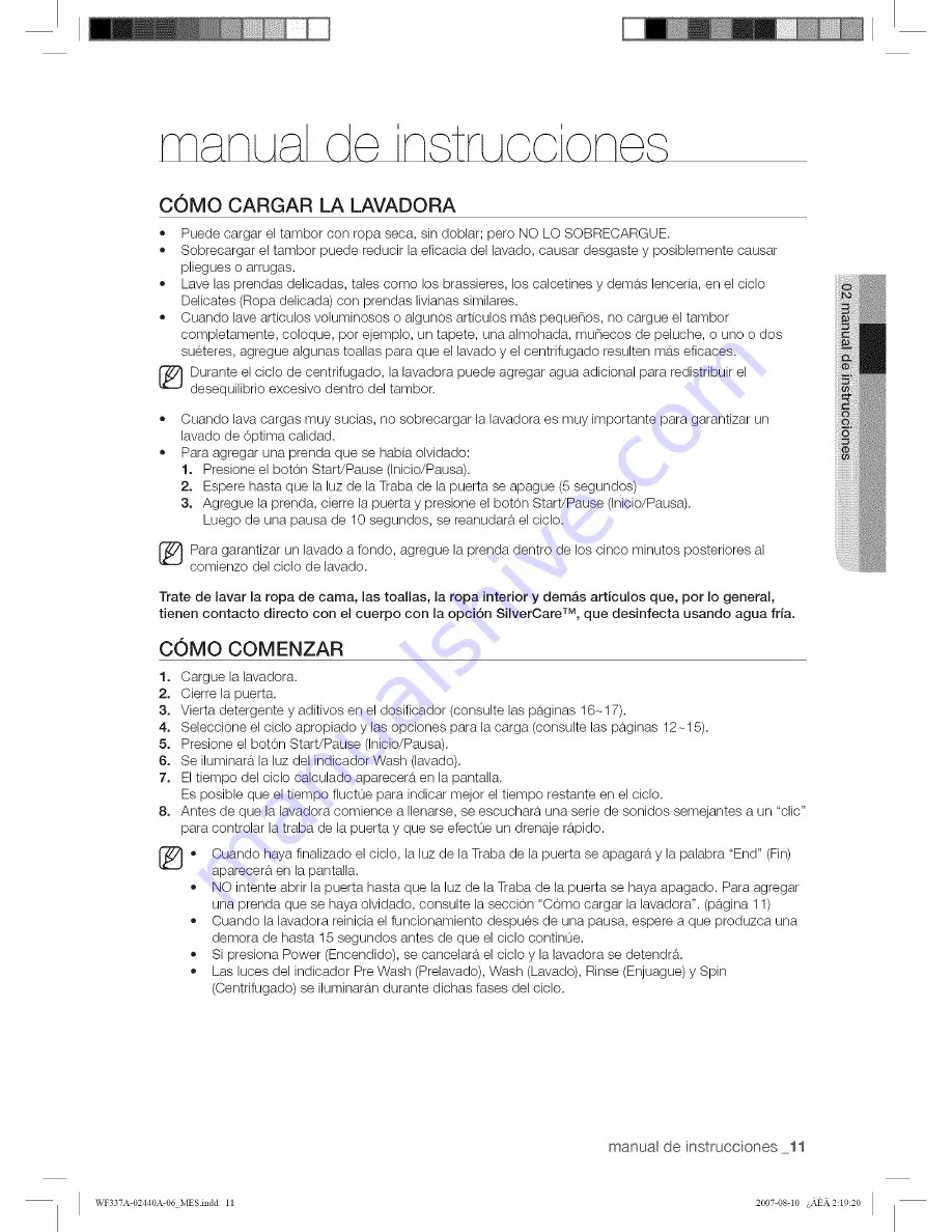 Samsung WF328AAW/XAA-0000 User Manual Download Page 69