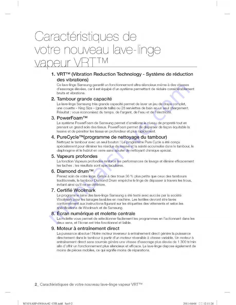 Samsung WF431ABF/XAA User Manual Download Page 76