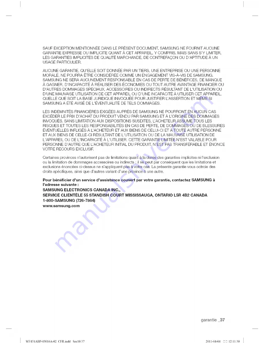 Samsung WF431ABF/XAA User Manual Download Page 111