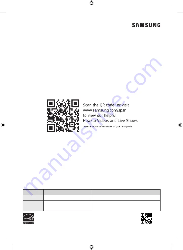 Samsung WF50BG83 A Series User Manual Download Page 68