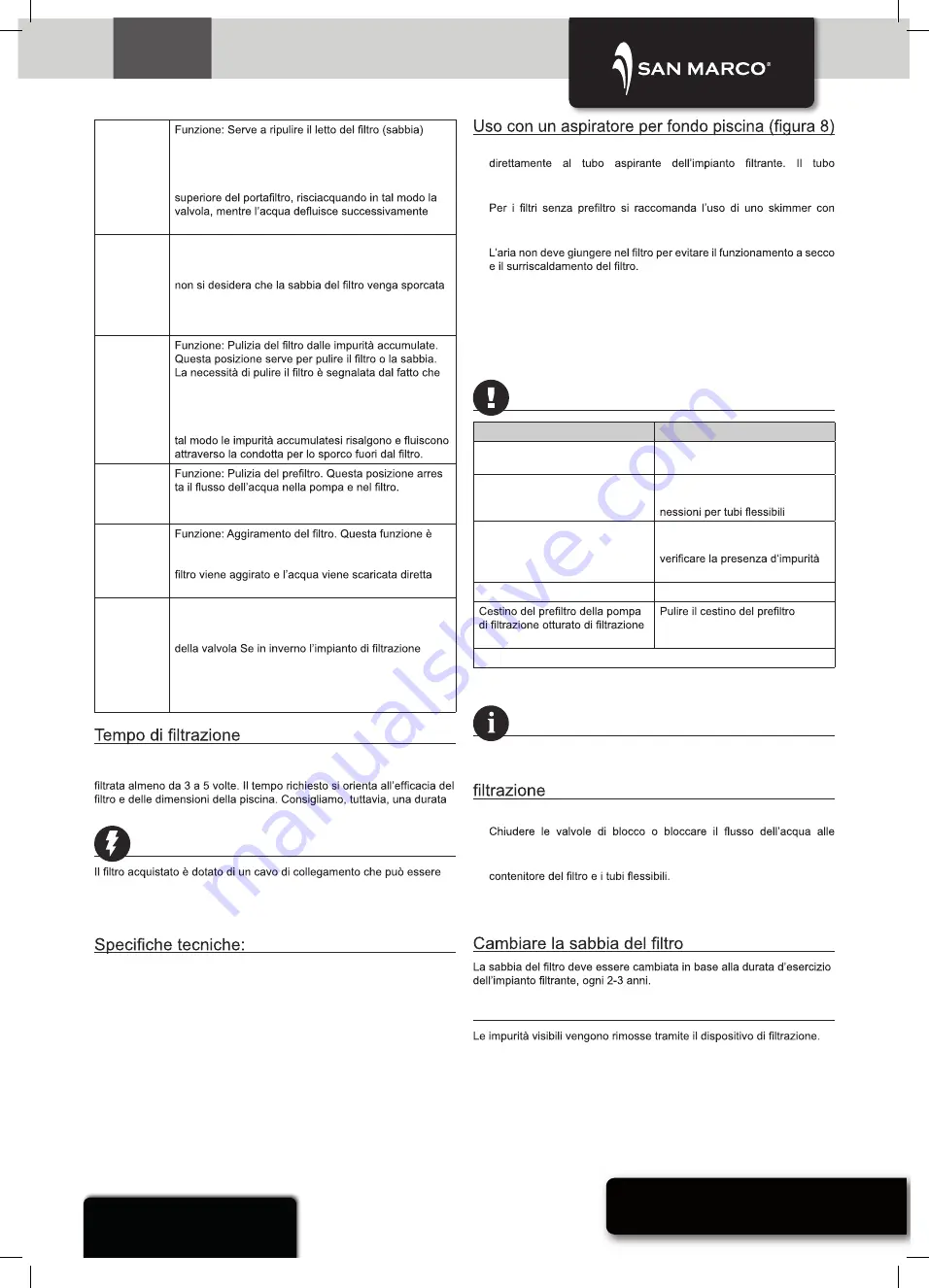 SAN MARCO SMP214 Instruction Manual Download Page 7