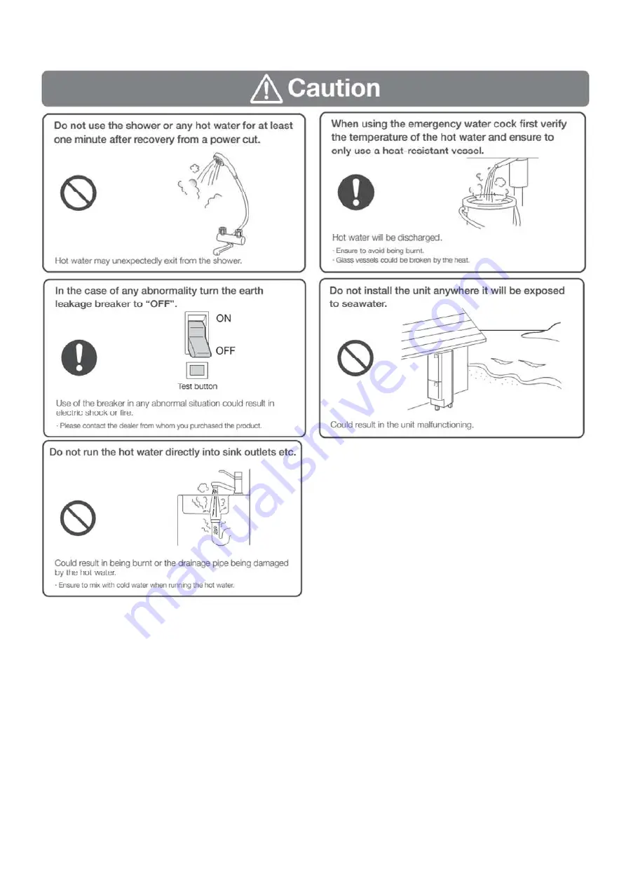 Sanden GAUS-160EQTB Owner'S Manual Download Page 7