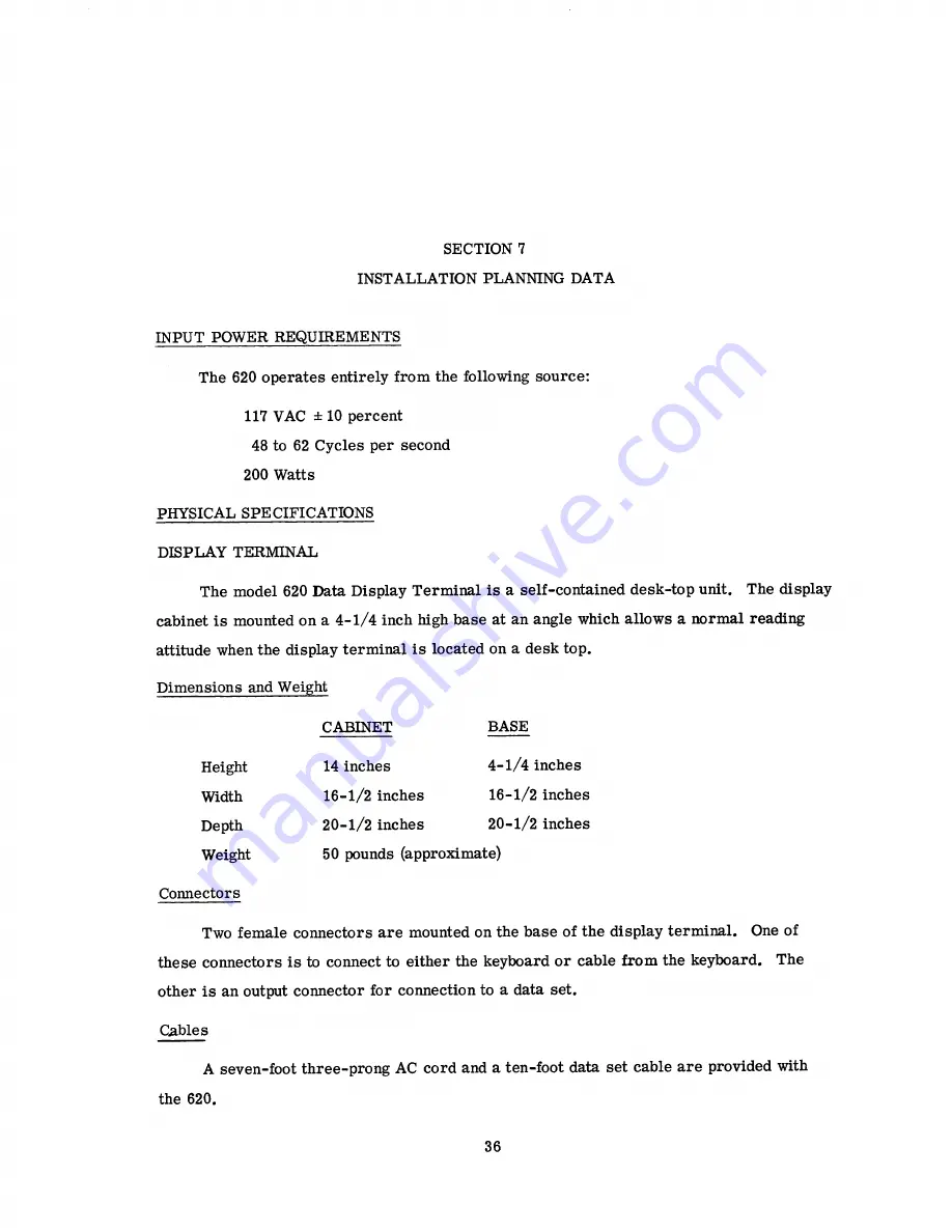 Sanders Associates Sanders 620 Manual Download Page 44