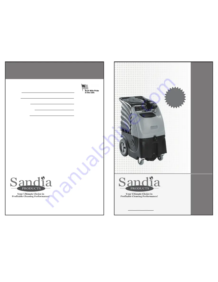 Sandia 86-4000-H Operation And Maintenance Manual Download Page 1