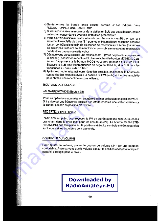 Sangean ATS 909 Operating Instructions Manual Download Page 50