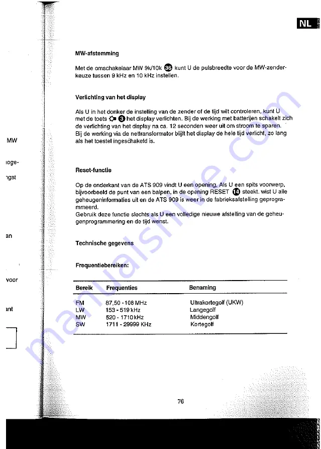 Sangean ATS 909 Operating Instructions Manual Download Page 77