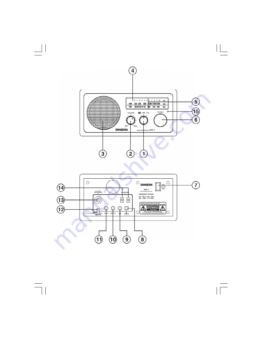 Sangean WR-1CL User Manual Download Page 6