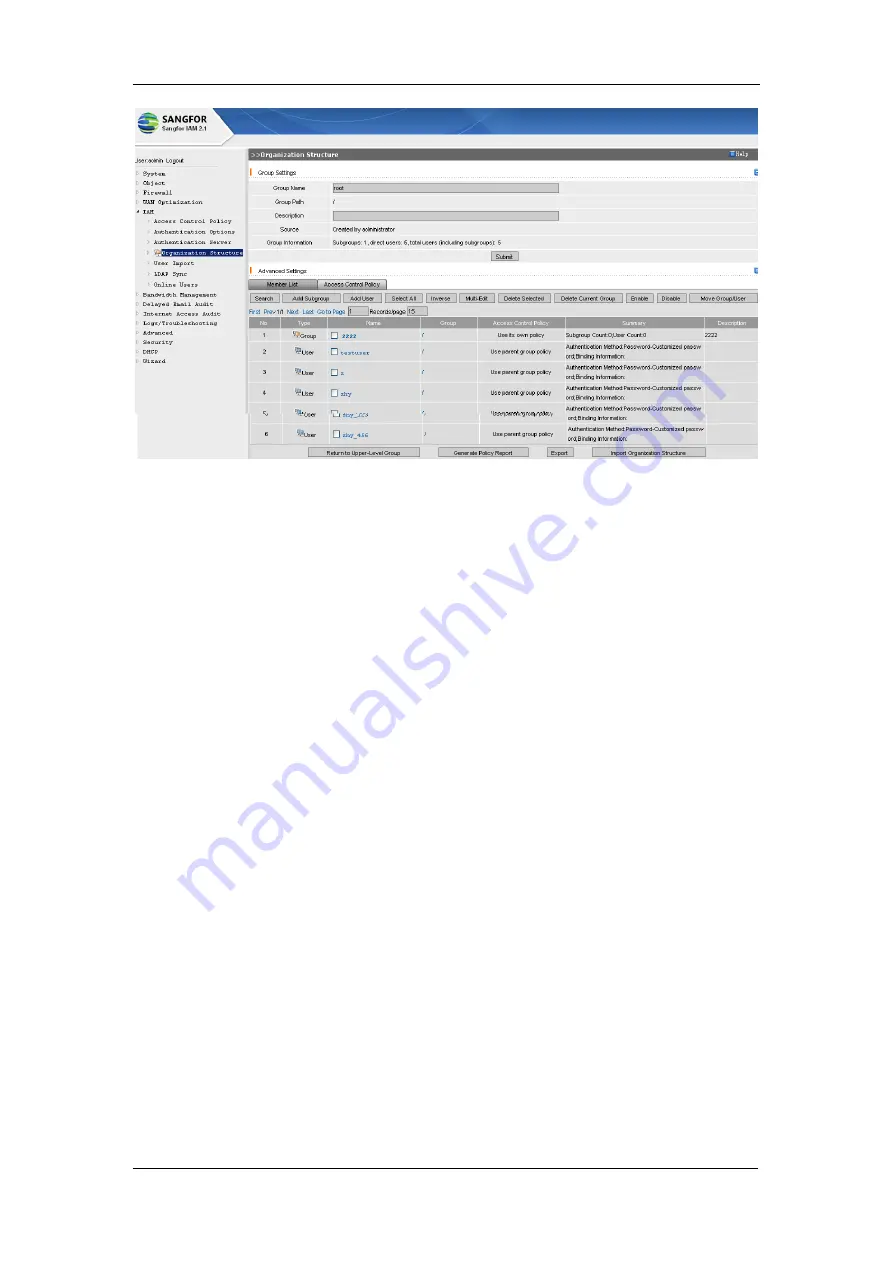 Sangfor IAM 2.1 User Manual Download Page 182