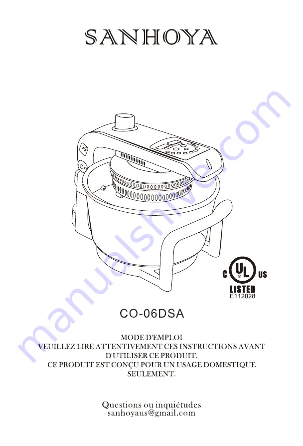 SANHOYA CO-06DSA Instruction Manual Download Page 16