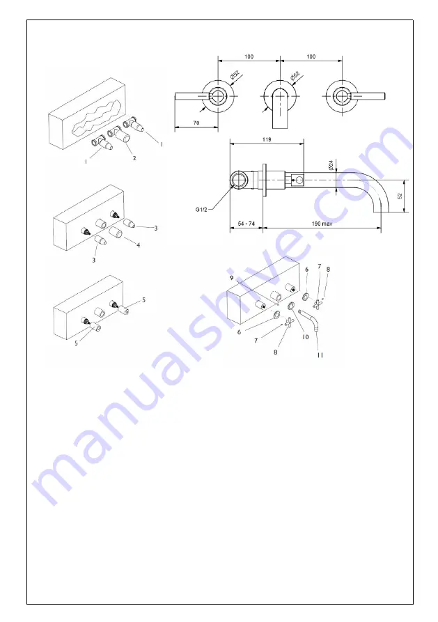 Sanipex BAGNODESIGN BDM-MLI-309-A Series Installation Manual Download Page 3