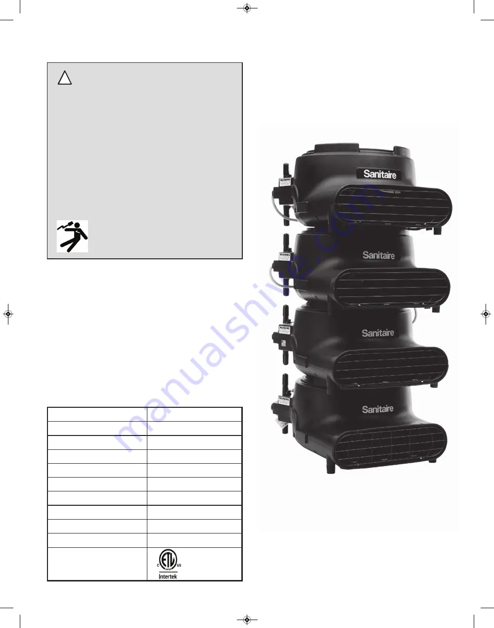 Sanitaire 6055 Series Скачать руководство пользователя страница 8