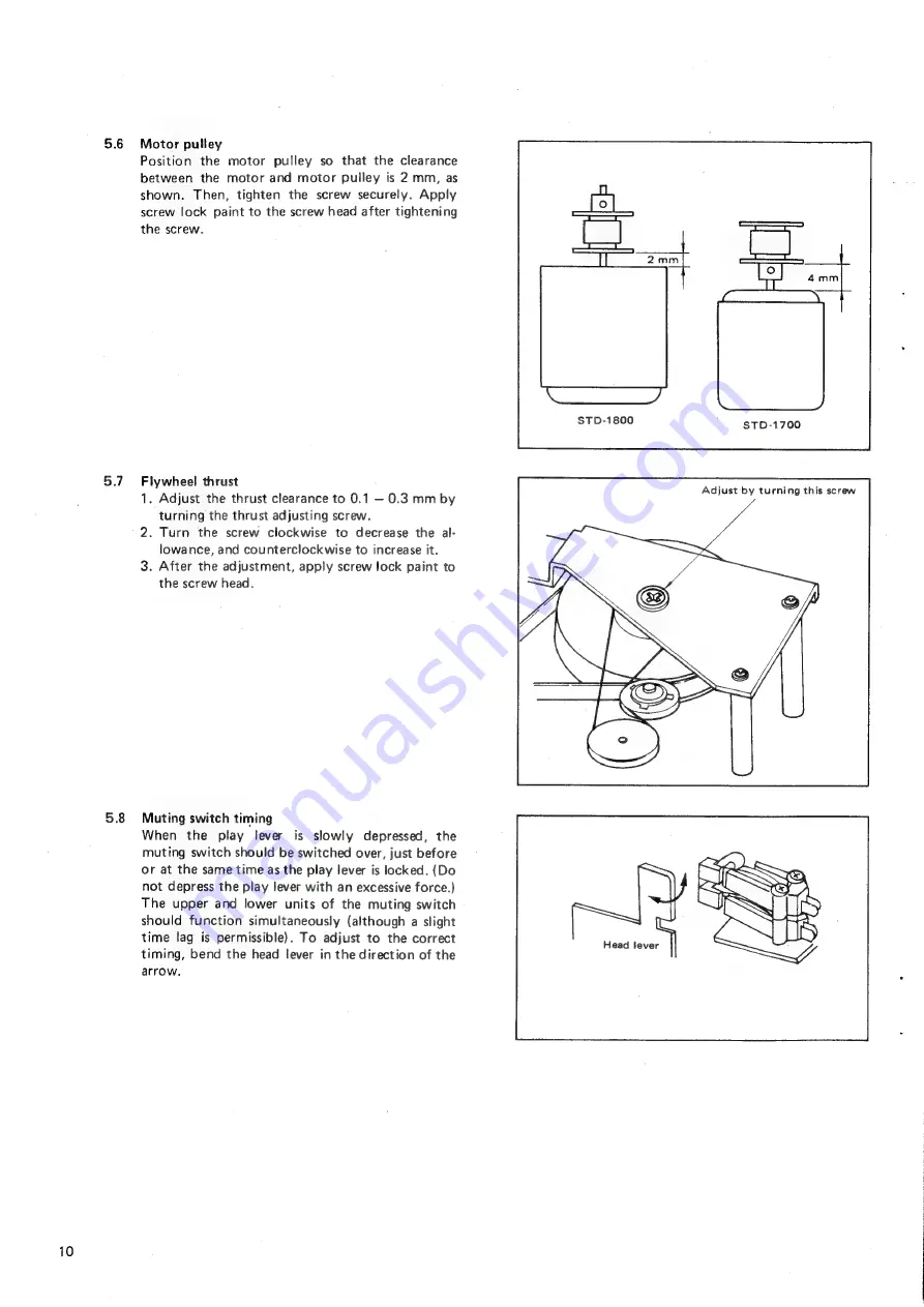 Sankyo STD-1700 Service Manual And Parts List Download Page 12