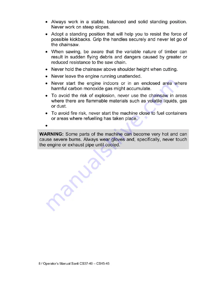 SANLI CS37-40 User Manual Download Page 8