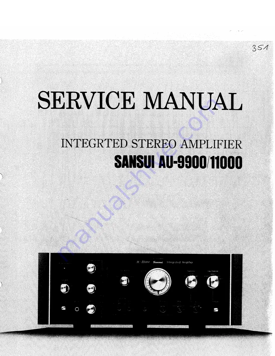 Sansui AU-11000 Скачать руководство пользователя страница 1