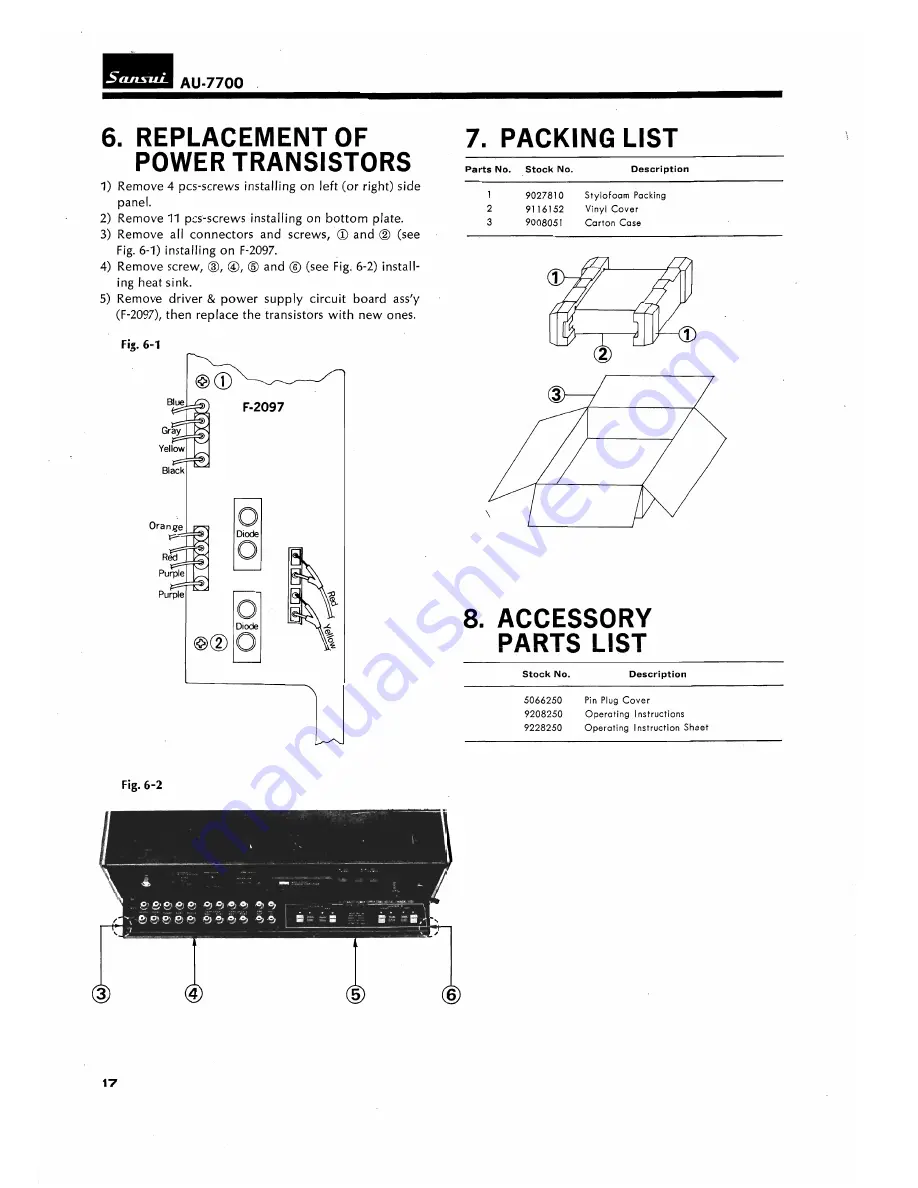 Sansui AU-7700 Service Manual Download Page 18