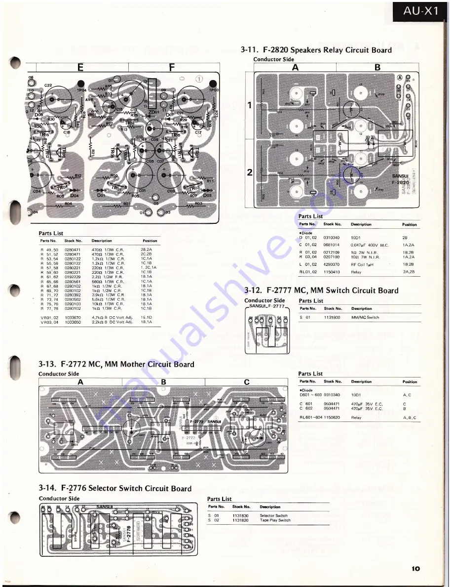 Sansui AU-X1 Скачать руководство пользователя страница 11