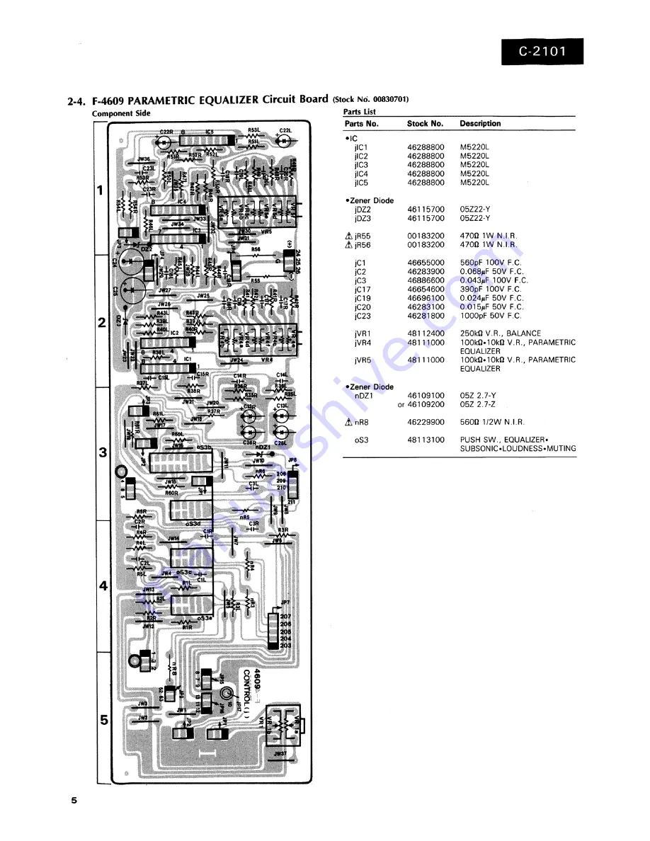 Sansui C-2101 Service Manual Download Page 7