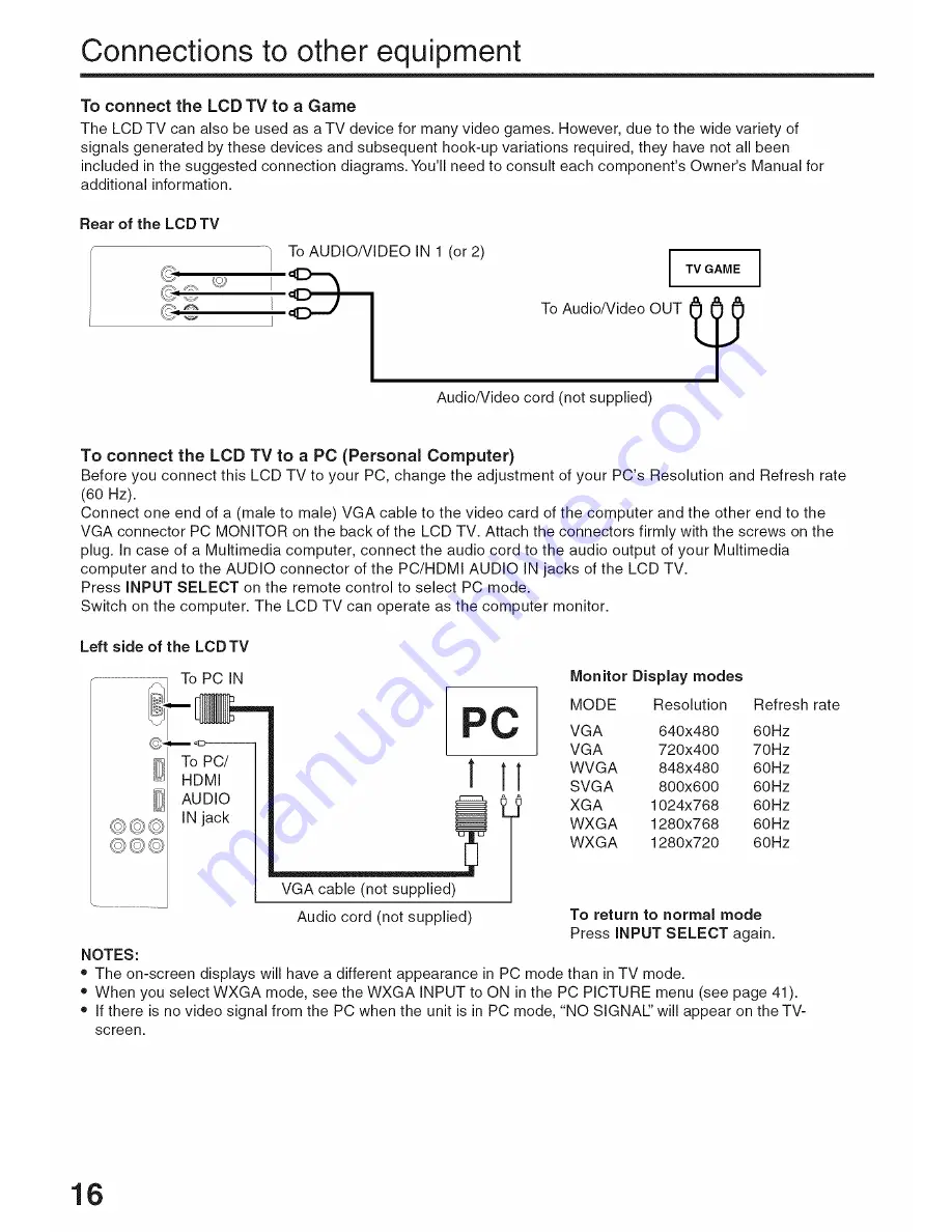 Sansui HDLCD3200A Owner'S Manual Download Page 16