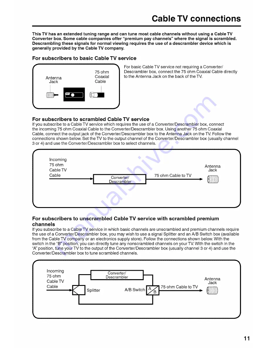 Sansui HDLCD3700C Owner'S Manual Download Page 11