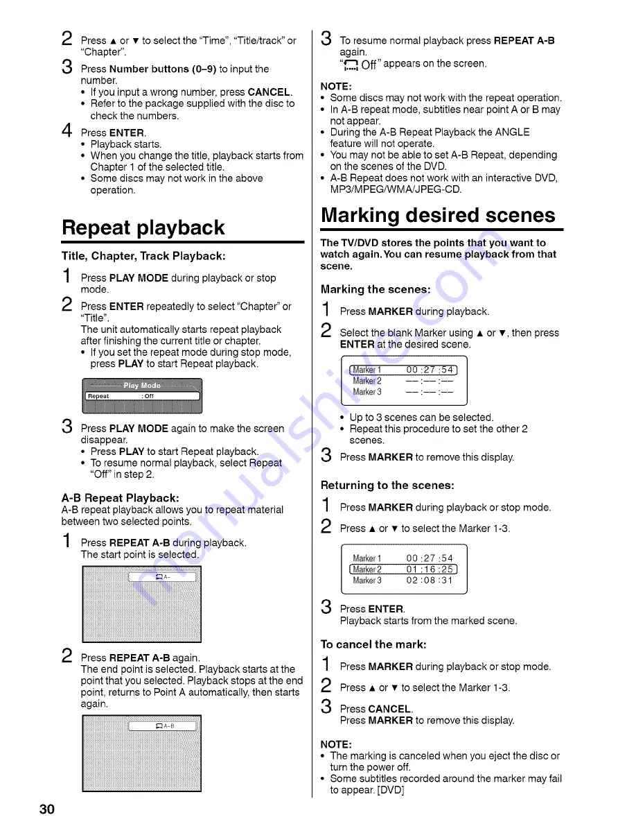 Sansui HDLCDVD260B Скачать руководство пользователя страница 30