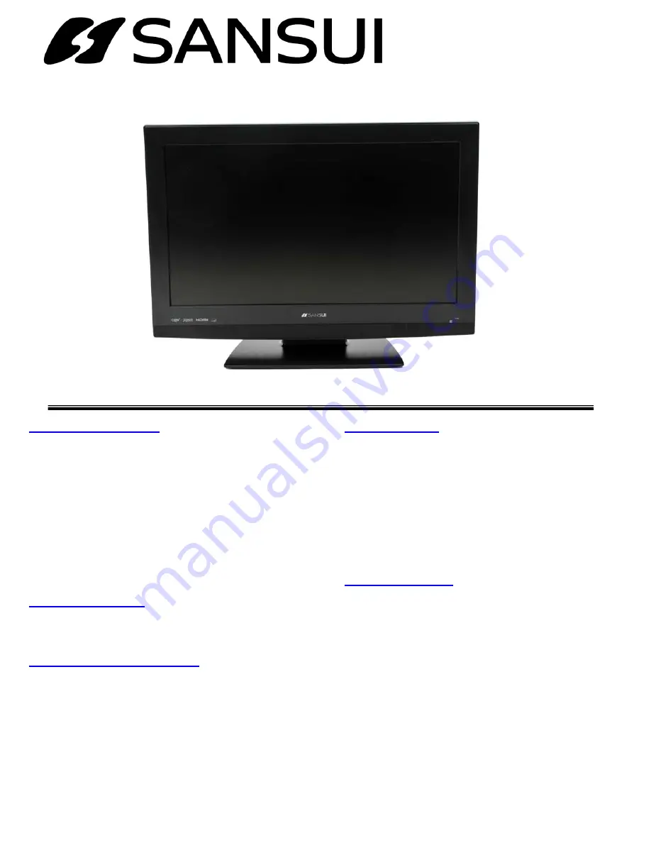 Sansui HDLCDVD323 Specifications Download Page 1