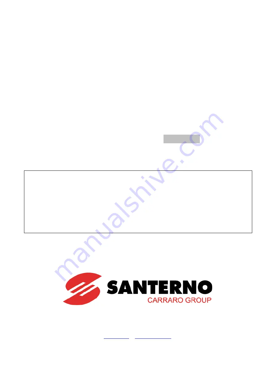 Santerno PENTA MARINE User Manual Download Page 1