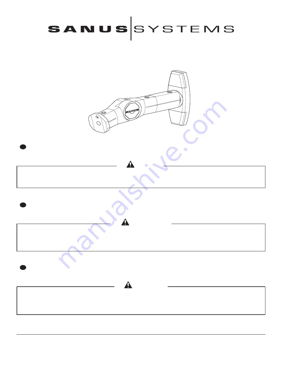 Sanus Systems WMS3B Скачать руководство пользователя страница 1