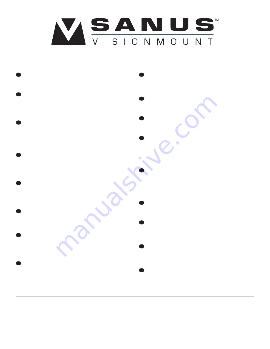 Sanus VisionMount LC1A Manual Download Page 1