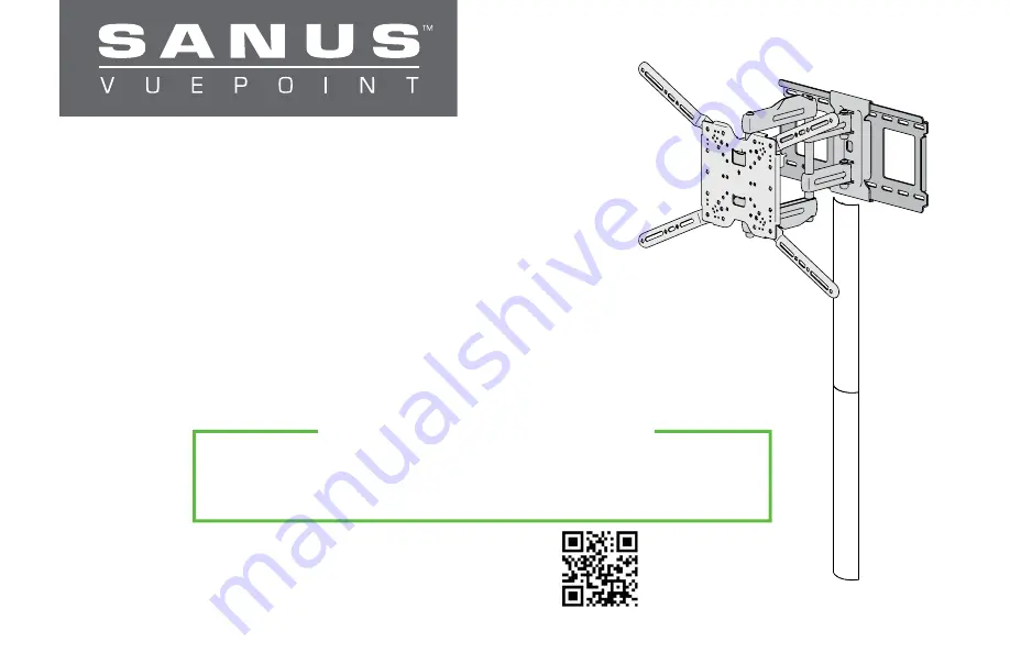 SANUS VuePoint F180d Instruction Manual Download Page 1