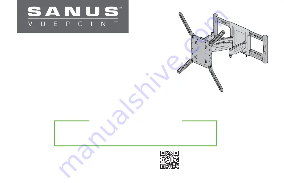 SANUS VuePoint FLF118 Instruction Manual Download Page 1