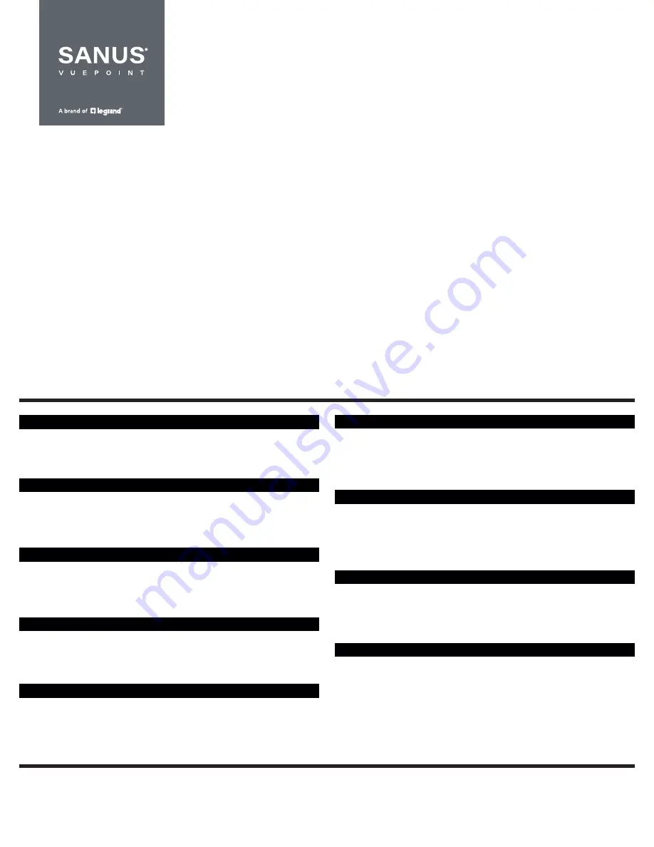 SANUS VuePoint FLF325-B2 Instruction Manual Download Page 28