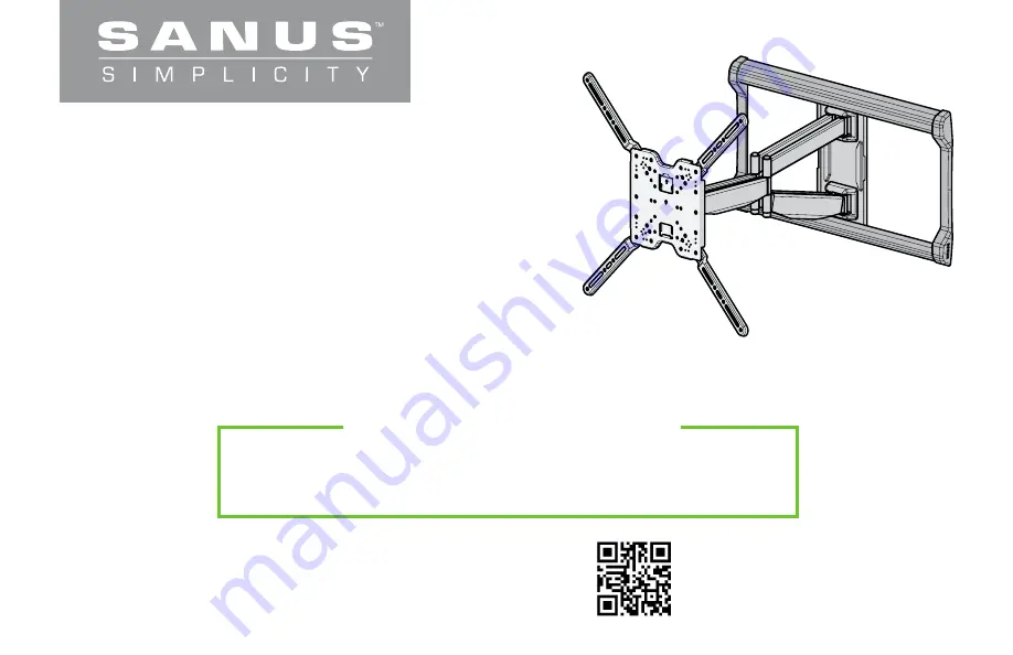 Sanus SLF9 Instruction Manual Download Page 1