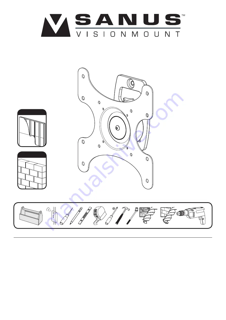 Sanus VisionMount MF202 Manual Download Page 1