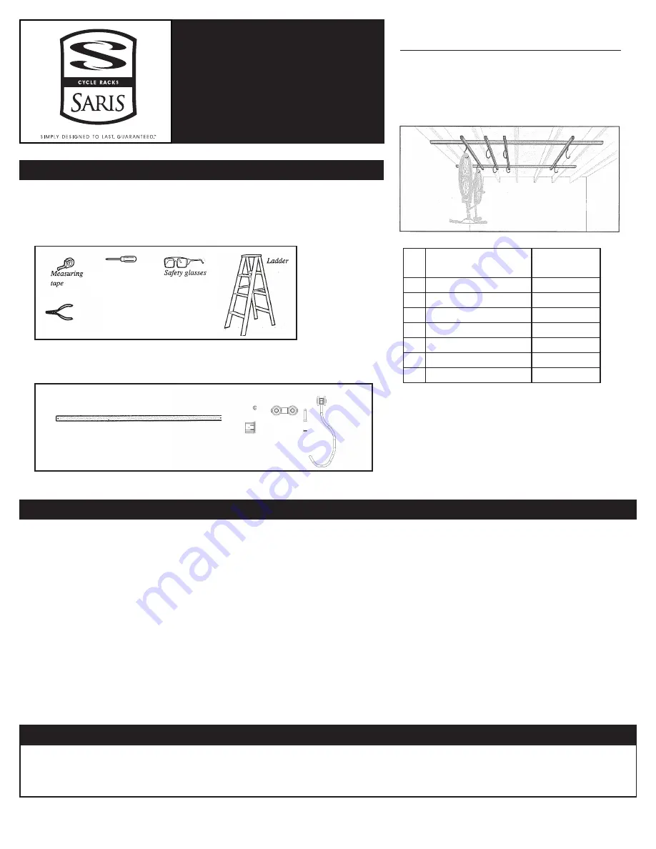 Saris CycleGlide Assembly Instructions Download Page 1